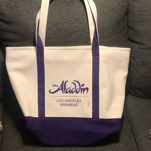 Aladdin the musical large canvas tote bag